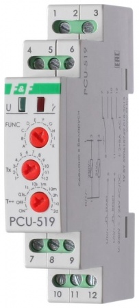 Реле времени PCU-519 (многофункц. с вход. START/RESET 230В AC-24В AC/DC 2х8А 2P IP20 монтаж на DIN-рейке) F&F EA02.001.023 320133