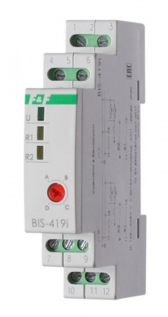 Реле импульсное BIS-419i (установка на DIN-рейку; 4 режима работы; управление двумя нагрузками; для нагрузки с больш. пусков. током (160А/20мс)) F&F EA01.005.021 501736