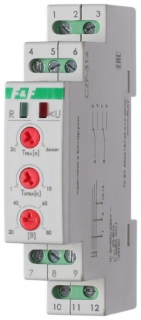 Реле контроля и наличия фаз CZF-314 (монтаж на DIN-рейке 35мм; регулировка порога отключения; 3х400В 50Гц 2А IP20) F&F EA04.004.008 494865
