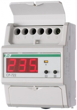 Реле контроля напряжения CP-722 (50-450В 75А 4.5мод. монтаж на DIN-рейке)(аналог УЗМ) F&F EA04.009.009 403759