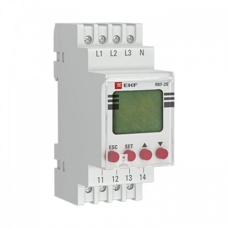 Реле контроля фаз с LCD дисплеем RKF-2S (с нейтралью) EKF rkf-2s 305062
