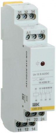 Реле промежуточное OIR 3 конт. (16А) 12В AC/DC ИЭК OIR-316-ACDC12V 463902