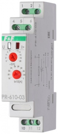 Реле тока PR-610-03 (180-360А; с выносным ТТ в комплекте; 1 модуль; монтаж на DIN-рейке) F&F EA03.004.011 501725