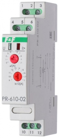 Реле тока РR-610-02 (исп.2 (100-190А); монтаж на DIN-рейке 35мм 230В 10А 1P IP20) F&F EA03.004.002 320155