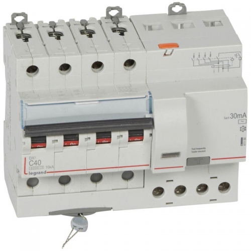 Выключатель автоматический дифференциального тока 4п C 40А 30мА тип AC 6кА DX3 7мод. Leg 411190 1009926