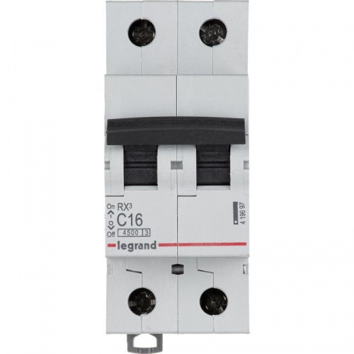 Выключатель автоматический модульный 2п C 16А 4.5кА RX3 Leg 419697 1199879