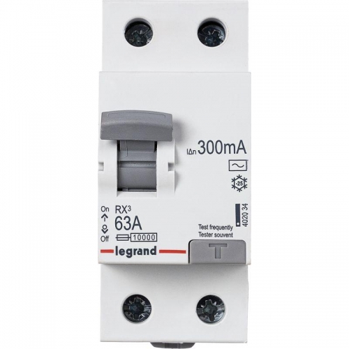 Выключатель дифференциального тока (УЗО) 2п 63А 300мА тип AC RX3 Leg 402034 1199836