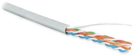 Кабель UTP 4-C5E-SOLID-GY-305 витая пара UTP (U/UTP) кат.5e 4 пары (24 AWG) одножильн. (solid) PVC (305м) сер. Hyperline 41903 291902