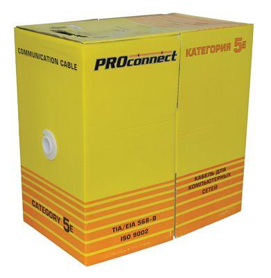 Кабель UTP 4х2х26AWG кат.5 омедн. алюм. (уп.305м) PROCONNECT LIGHT 01-0048-3 513734