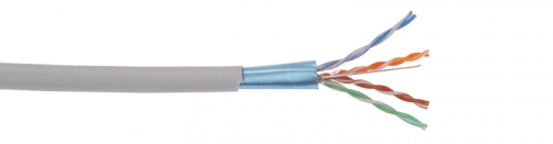 Кабель связи витая пара ШПД F/UTP 24AWG кат.5е 4х2х0.48мм PVC solid (305м) сер. (м) ITK BC1-C5E04-311 301870