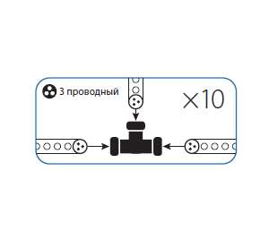 Коннектор "T" образный для Дюралайта 3W 13мм Космос KOC-DL-3W13-CT 390955