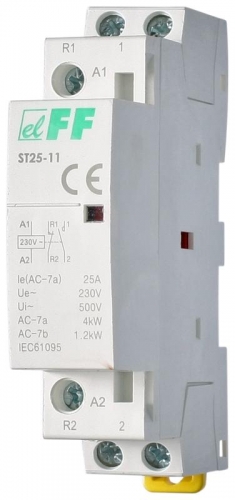 Контактор ST-25-11 (контакт 1NO+1NC; 2.2Вт; 1 модуль; монтаж на DIN-рейке) F&F EA13.001.002 501712