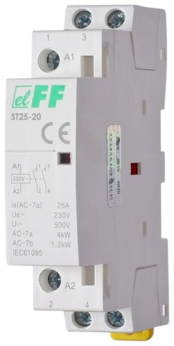 Контактор ST-25-20 (контакт 2NO; 2.2Вт; 1 модуль; монтаж на DIN-рейке) F&F EA13.001.001 501711