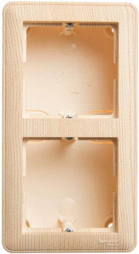 Коробка подъемная W59 для наружного монтажа с рамкой 2-местная сосна SchE KP-252-78 1193345