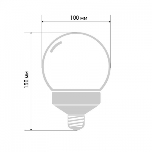 Лампа светодиодная 12LED шар E27 d100 зел. Neon-Night 405-134 1251352