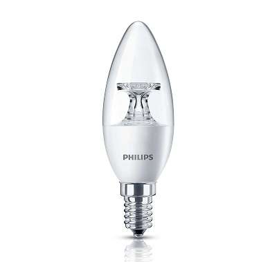 Лампа светодиодная LED 5.5-40Вт E14 2700К 230В B35 CL ND_AP Philips 929001142507 / 871869645491600 432534