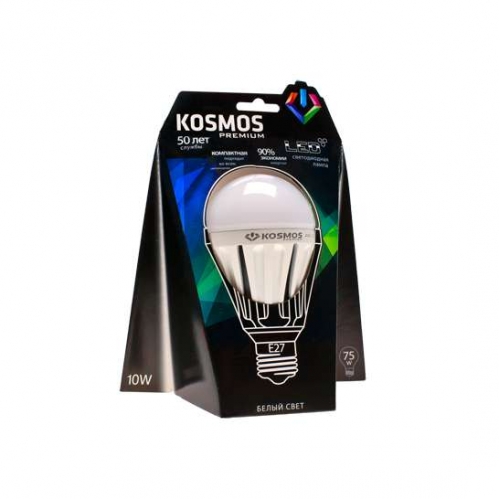 Лампа светодиодная LED KOSMOS premium A60 10Вт грушевидная E27 230В 4500К Космос KLED10wA60230vE2745 236005