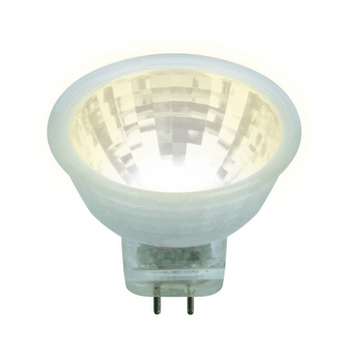 Лампа светодиодная LED-MR11-3W/WW/GU4/220V GLZ21TR 220В прозр. свет теплый бел. 3000К упак. картон Uniel UL-00001702 485275