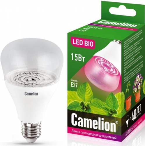 Лампа светодиодная LED15-PL/BIO/E27 15Вт 220В для растений Camelion 12770 479028