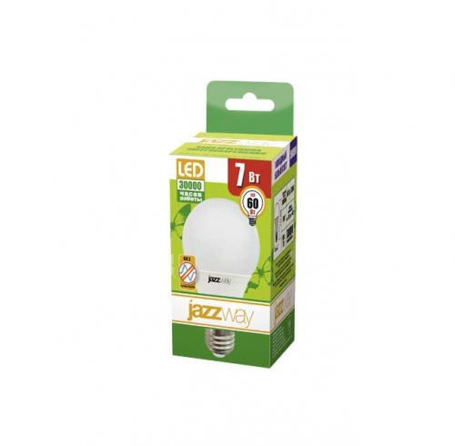 Лампа светодиодная PLED- ECO- A60 7Вт E27 3000К 8+2 JazzWay 4895205014152 494387