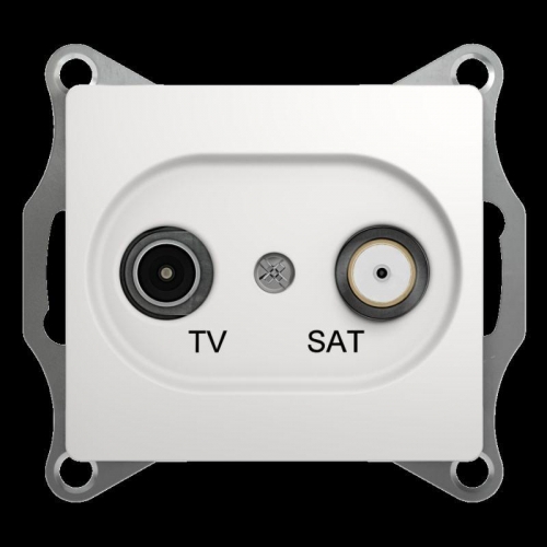 Механизм розетки TV-SAT 1-м СП Glossa проходной 4DB бел. SchE GSL000198 275174