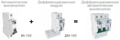Модуль диф. тока для ВА-103 1Р+N 32А 30мА тип AC 6кА ДМ-103 DEKraft 16100DEK 1113537