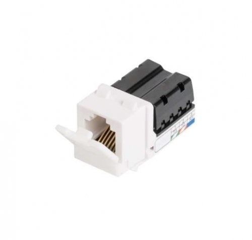 Модуль-вставка NMC-KJUE2-WT типа Keystone кат.6 (класс E) 250МГц RJ45/8P8C 110/KRONE T568A/B неэкран. бел. NIKOMAX NMC-KJUE2-WT 494178