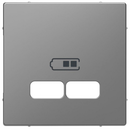 Накладка центральная Merten D-Life для механизма USB 2.1А SD нерж. сталь SchE MTN4367-6036 471737