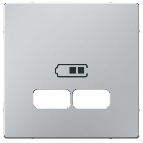 Накладка центральная Merten для механизма USB 2.1А SM алюм. SchE MTN4367-0460 471733