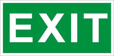 Наклейка "Exit" (ПЭУ 012) (335х165) РС-L СТ 2502000210 243840