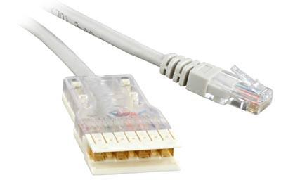 Патч-корд PC-110-RJ45-4P-C5e-1M-LSZH-GY 110 тип - RJ45 4 пары кат.5e LSZH 1м сер. Hyperline 229903 1201194