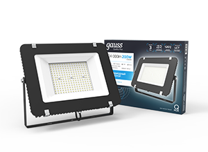 Прожектор светодиодный Led 200Вт IP65 6500К черн. 1/6 Gauss 613100200 503395