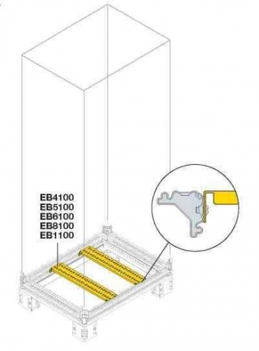 Профиль поперечный Г=600мм для верт. стоек (уп.2шт) ABB EB6100 1074991