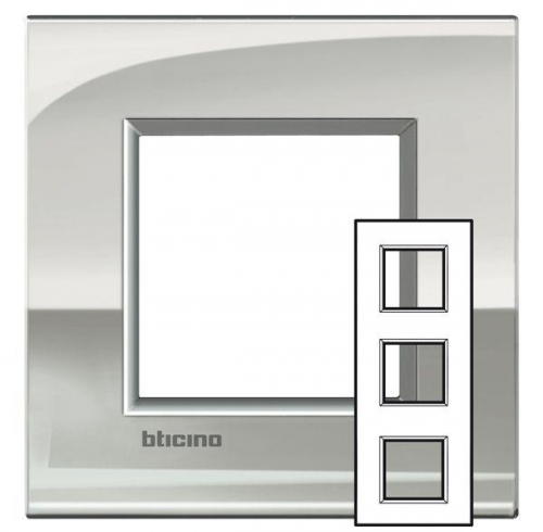 Рамка 2х3мод. LivingLight 71мм палладий Leg BTC LNE4802M3PL 294107