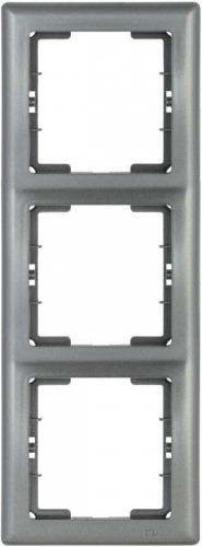 Рамка 3-м BOLERO РB-3-БА верт. антрацит ИЭК EMB31-K95 1233602