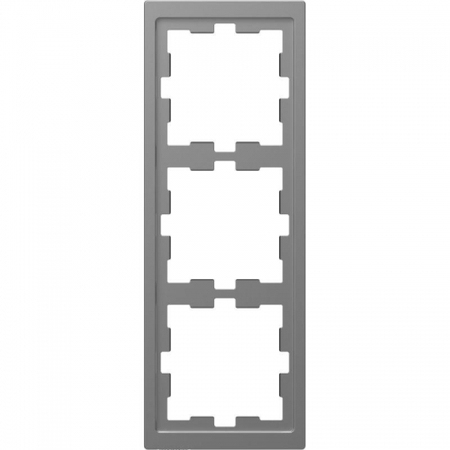 Рамка 3-м Merten D-Life SD нерж. сталь SchE MTN4030-6536 459186