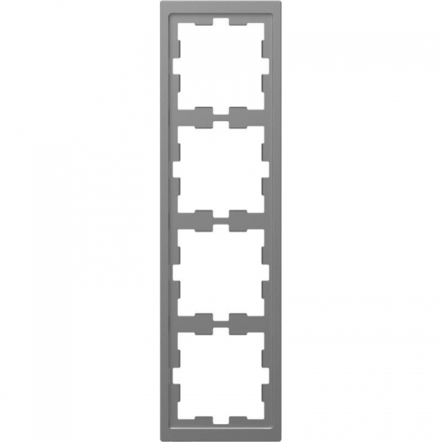 Рамка 4-м Merten D-Life SD нерж. сталь SchE MTN4040-6536 459190