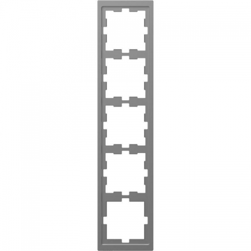 Рамка 5-м Merten D-Life SD нерж. сталь SchE MTN4050-6536 459194
