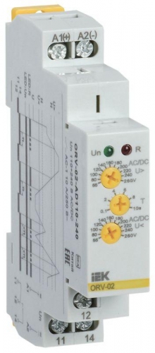 Реле повышения напряжения ORV 1ф 110-240В AC/DC ИЭК ORV-02-AD110-240 463870