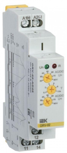 Реле повышения напряжения ORV 1ф 24-48В AC/DC ИЭК ORV-02-AD48 463871