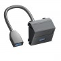 Рамка Modul45 мультимедийная USB 3.0 A-A MTS-U3A F SWGR1 черн. OBO 6104937 357984